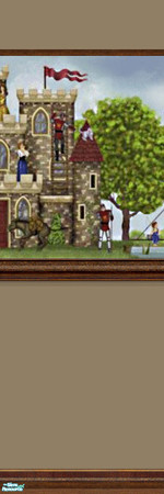 Sims 2 — Busy Castle 2 by Lorah — Alternate 1 and 2 to create a seamless mural around the room.