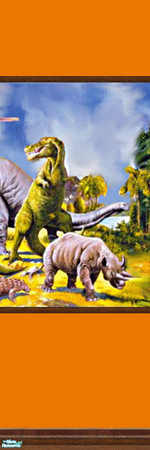 Sims 2 — Dino 2 by Lorah — Alternate 1 and 2 to create a seamless mural around the room.