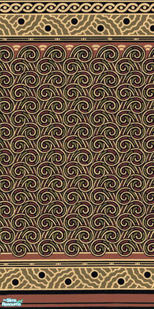 Sims 2 — Fenway Series Fiddlehead Dado by bgbdwlf408 — A truly stunning and unique accent, this fanciful fiddlehead