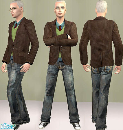 Sims 2 — openhouse Gentlemen Jackets - 5f280ec4 Openhouseblazerv by openhousejack — a corduroy blazer and vest over a