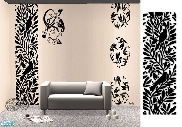 Sims 2 — 35 Wall Stickers - 27  by *Holly — A set of 35 stickers on pixelhate mesh! :) Enjoy! 