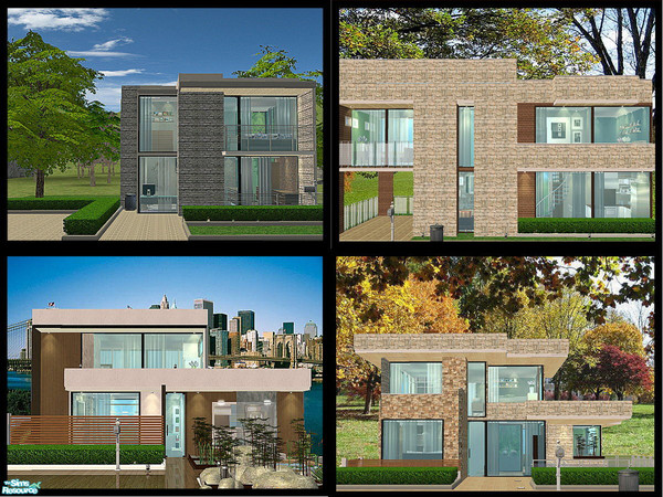 Sims 2 — Small Modern Houses Set by kissme87 — Small Modern Houses Set . Fully furnished lots and decorated . Hope you