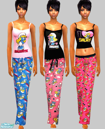 Sims 2 — Smurfs by theplayanita — Pjs for female adult sims Enjoy!