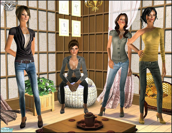 Sims 2 — Hotties by cippa1982 — 4 outfits for adult female sims. Don\'t forget to download the required mesh by Glamorous