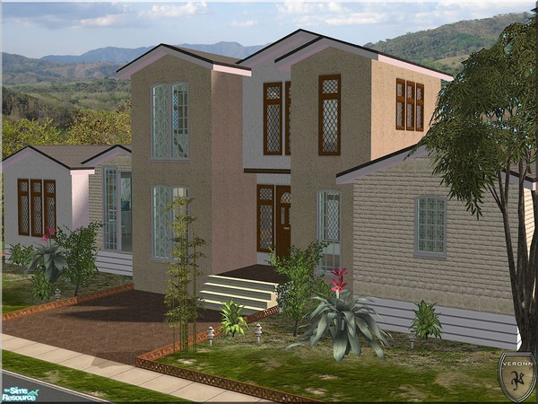 Sims 2 — V-103 by Veronn — *UNFURNİSHED VERSİON&ONLY TSR AND MAXİS* 3x3 medium lot, wide
