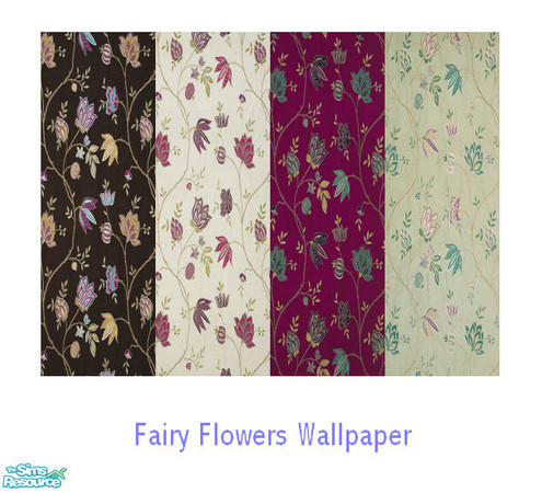 Sims 2 — Fairy Flowers Wallpaper Set by thekewlestnerd — Floral wallpapers for your sims! :)