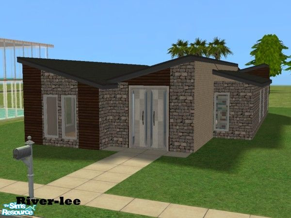 Sims 2 — River-lee by Thefox18 — river-lee has 2 bedrooms,2 bathrooms,openplan living, and a pool