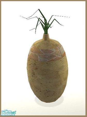 Sims 2 — Safari Living Plant by Angela — A new darkwooden livingroom in a Safari Style, Set is basegame only, can be