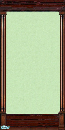 Sims 2 — jsf2VintageCharmPanelMint by jsf — A darkwood pillared panel with a wider base and mint inset was designed for
