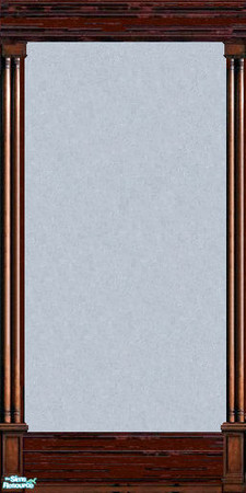 Sims 2 — jsf2VintageCharmPanelBlue by jsf — A darkwood pillared panel with a wider base and blue inset was designed for