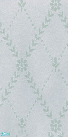 Sims 2 — Diamond Leaf Trellis by Ses — A pale blue trellis design wallpaper