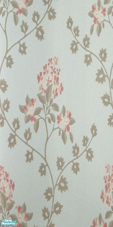 Sims 2 — Climbing Blossom by Ses — A blue background with a gentle climbing floral design