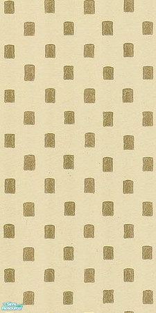Sims 2 — Gold Print Square by Ses — A cream background with a rough golden square print