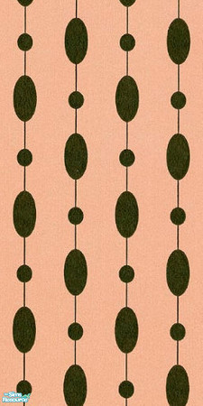 Sims 2 — Salmon Oval Beads by Ses — A salmon wallpaper decorated with black beads