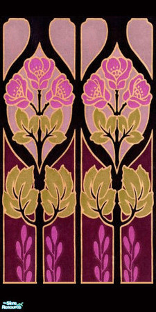 Sims 2 — The Rose Gate by Ses — A high impacting wall of black and pinks