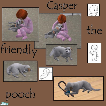 Sims 2 — Casper the friendly pooch by hiedibear75 — Casper is the real life dog of ziggy28 a fellow member here on TSR.