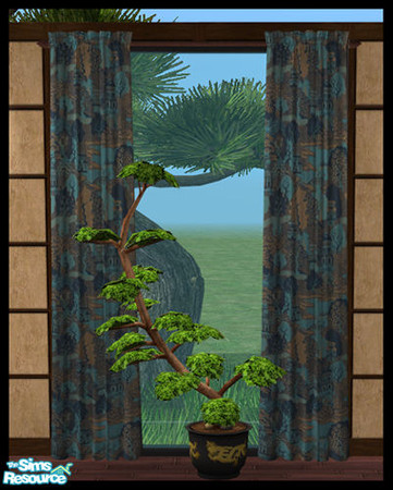 Sims 2 — Oriental Inspired Curtains - Set1 - 01 by Donnha — 