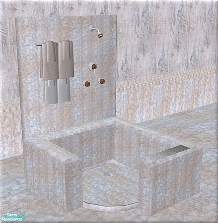 Sims 2 — Romanesque Bath Shower by SaeraMaples — Old charm and new age mix in this pleasing bathroom set.