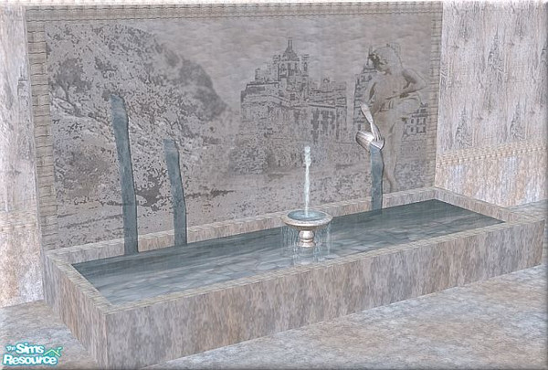 Sims 2 — Romanesque Bath Fountain by SaeraMaples — Old charm and new age mix in this pleasing bathroom set.