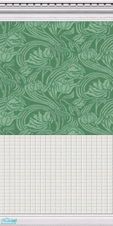 Sims 2 — Libertine Wall Set 5 - Libertine 5 Emerald by TingelingAnna — This wall is a part of the Libertine Wall Set 5.
