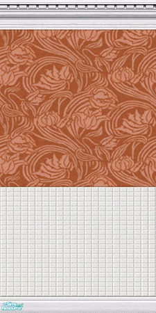 Sims 2 — Libertine Wall Set 5 - Libertine 5 Orange by TingelingAnna — This wall is a part of the Libertine Wall Set 5. It