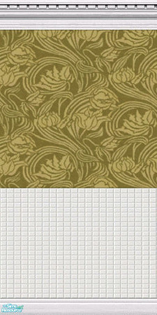 Sims 2 — Libertine Wall Set 5 - Libertine 5 Mustard by TingelingAnna — This wall is a part of the Libertine Wall Set 5.