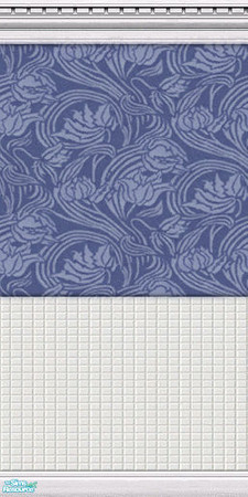 Sims 2 — Libertine Wall Set 5 - Libertine 5 Blue by TingelingAnna — This wall is a part of the Libertine Wall Set 5. It