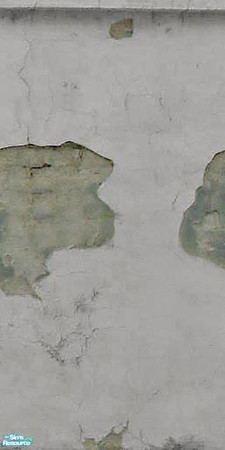 Sims 2 — Crumbling Plaster - Woebegone White 5 by MsBarrows — Cracked white plaster peeling off of an underlying