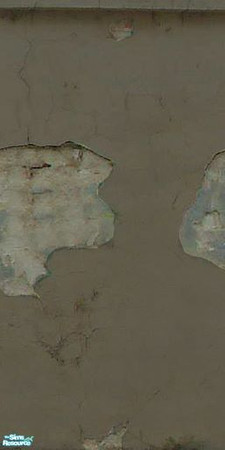 Sims 2 — Crumbling Plaster - Brokedown Brown 5 by MsBarrows — Cracked brown plaster peeling off of an underlying red