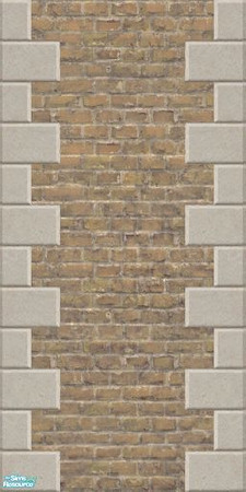 Sims 2 — Cream Brick - Double Quoining by MsBarrows — A set of bricks in a yellow-cream colour, with quoining on both
