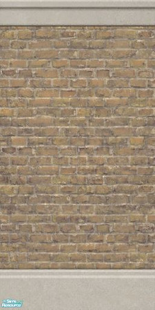 Sims 2 — Cream Brick - Double Molding by MsBarrows — A set of bricks in a yellow-cream colour, with crown and kick