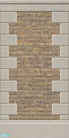 Sims 2 — Cream Brick - Double Molding/Double Quoining by MsBarrows — A set of bricks in a yellow-cream colour, with crown