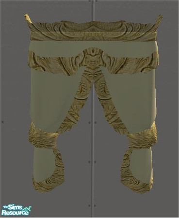 Sims 2 — tams TC 103 set - Curtains For Tc103 by tambriah — green curtains with gold patterned lace created by: tambriah