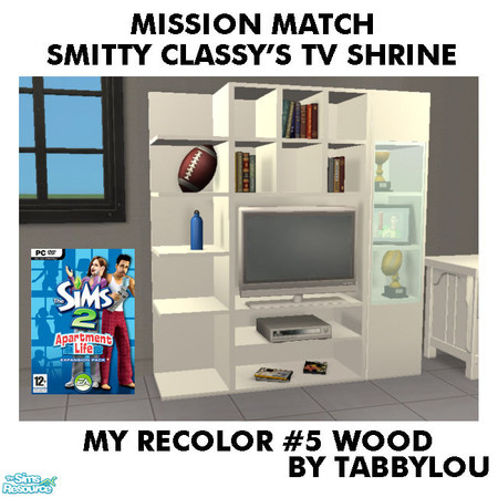 Sims 2 — TL - MM SmittyClassysTVShrineWoodFrame Recolor05Wd by TabbyLou — My Recolor #5 Wood Recolor of Apartment
