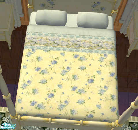 Sims 2 — Hydrangia Bedroom Bedding by lisa9999 — Comfortable and bright bedding.