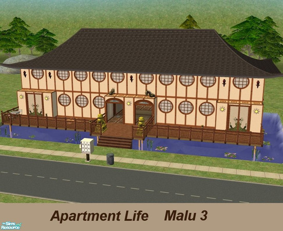 Sims 2 — Apartment Life Malu 3 by marilu — Apartmenthouse for 4 Familys or Singles 4 Bedrooms 4 Bathrooms 4
