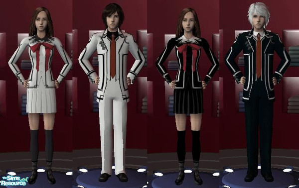 Sims 2 — Vamp University by KagomeHanyou — This is a request by Carapheonix. It has male and female uniforms for day and