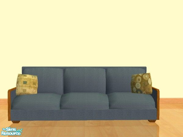 Sims 2 — Sasilla Living Blue Recolor - Sofa by TheNumbersWoman — Blue Recolor of the Sasilla Livingroom