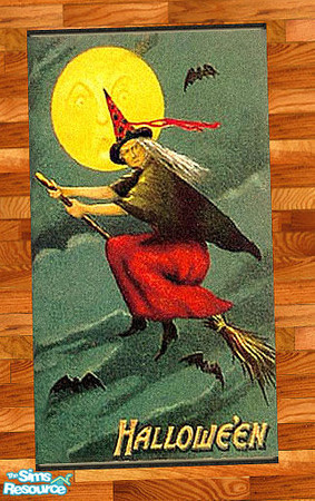 Sims 2 — Laura Simly Witch on a Broomstick Halloween Rug by debs913 — Getting ready for your Halloween bash? Like all