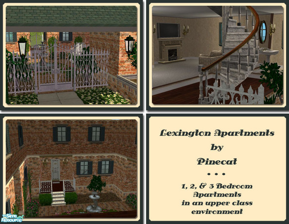 Sims 2 — Lexington Apartments by Pinecat — <B>Have money to burn but tired of the hassle of owning a