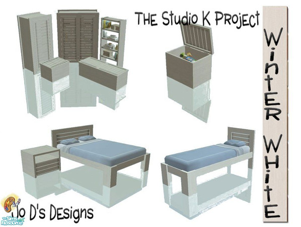 Sims 2 — Leyris Bedrooms Studio K Match Winter White Set by simmaniac2005 — I LOVE Studio K walls and floors and I wanted