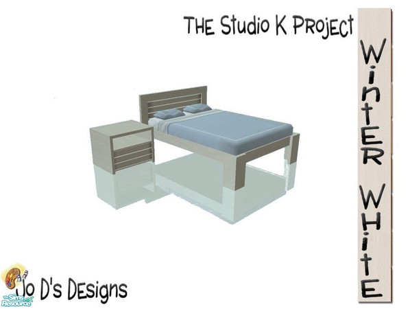 Sims 2 — Leyris Bedrooms Studio K Match Winter White Set Double Bed by simmaniac2005 — I LOVE Studio K walls and floors