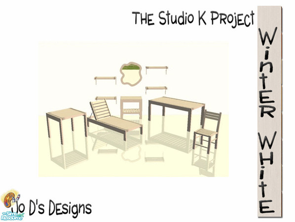 Sims 2 — Leyris Outdoor and Hall Studio K Match Winter White Set by simmaniac2005 — I LOVE Studio K walls and floors and