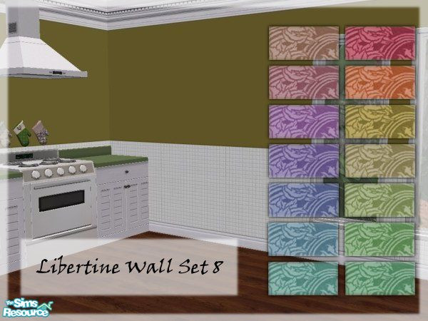 Sims 2 — Libertine Wall Set 8 by TingelingAnna — This wall set is the eigth set in the Libertine Wall Set series. The
