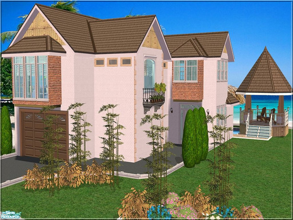 Sims 2 — V-83 by Veronn — Only TSR and Maxis.Furnished version.My new countryside house.The peculiarity: 2x3 small