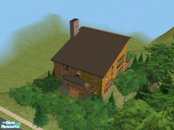 Sims 2 — Grandview Lodge by 4sims — Grandview Lodge is a 2 BR, 2 bath log home that looks best in a lot overlooking your