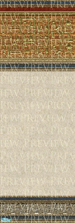 Sims 2 — Kahotep Wall #1 by estatica — Part of the Kahotep Set.