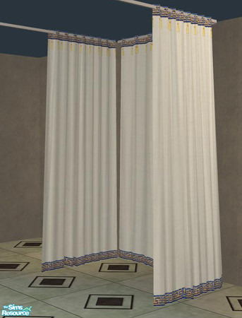 Sims 2 — Ancient Bed - Canopy Recolor greek boarder by ShinoKCR — Canopy has a white bar