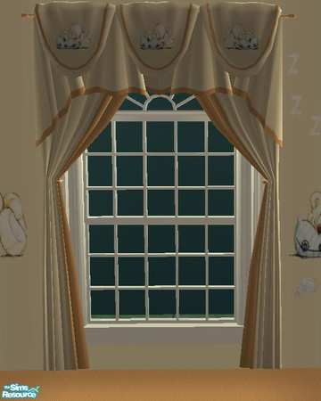 Sims 2 — Sweet Little Bear Curtains Large by ale0508 — 