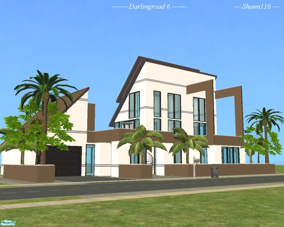 Sims 2 — Darlingroad 6 by Shann116 — An nice modern house with 3 floors and 6 rooms. I only furnished the bathrooms and